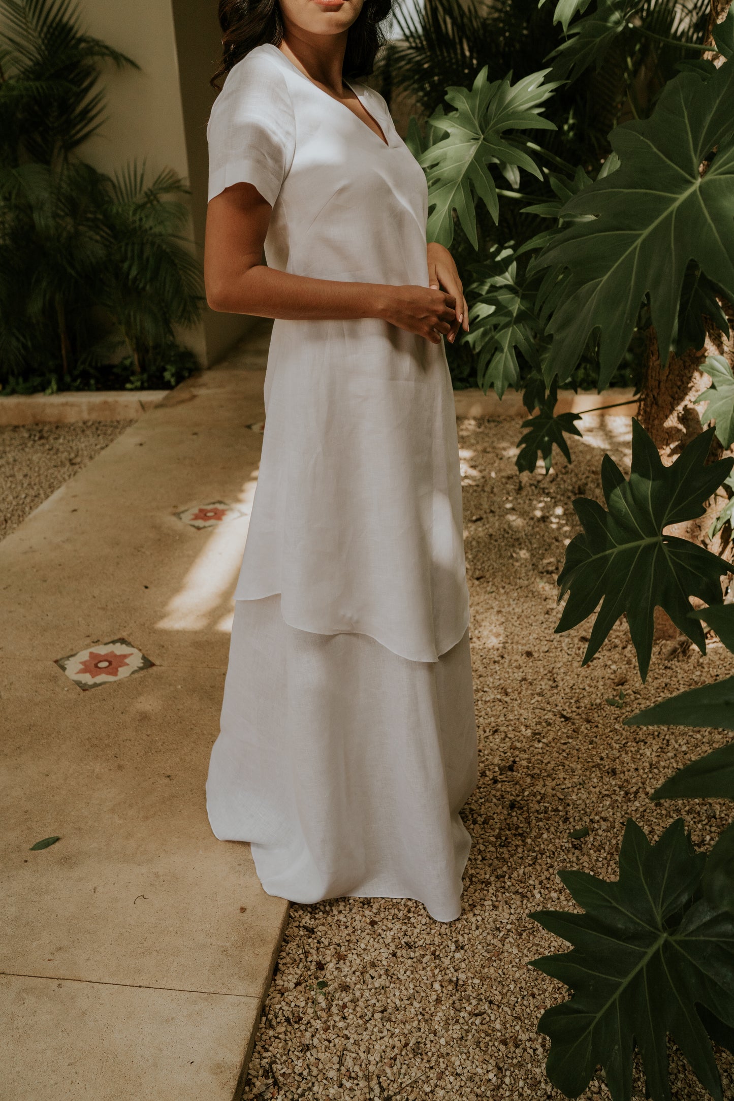 Vestido doble oaxaca lino