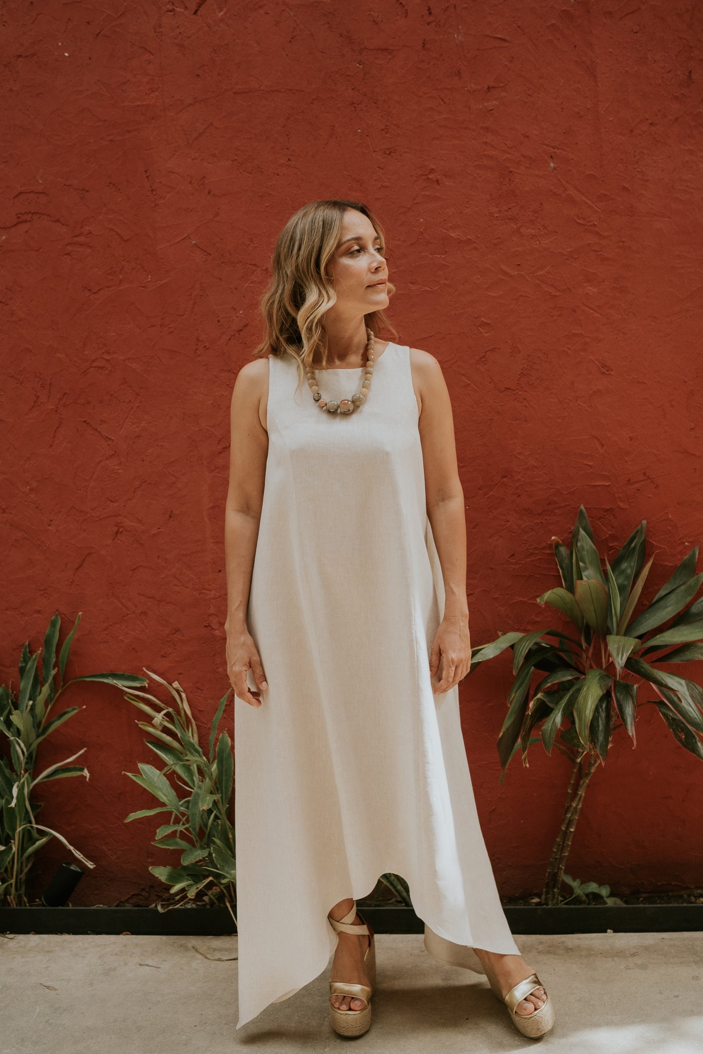 Vestido Clavel de lino