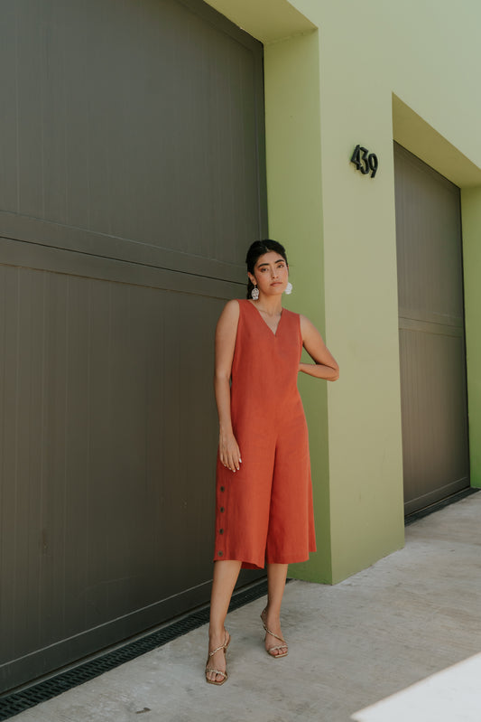 Jumpsuit Cornalina de Lino