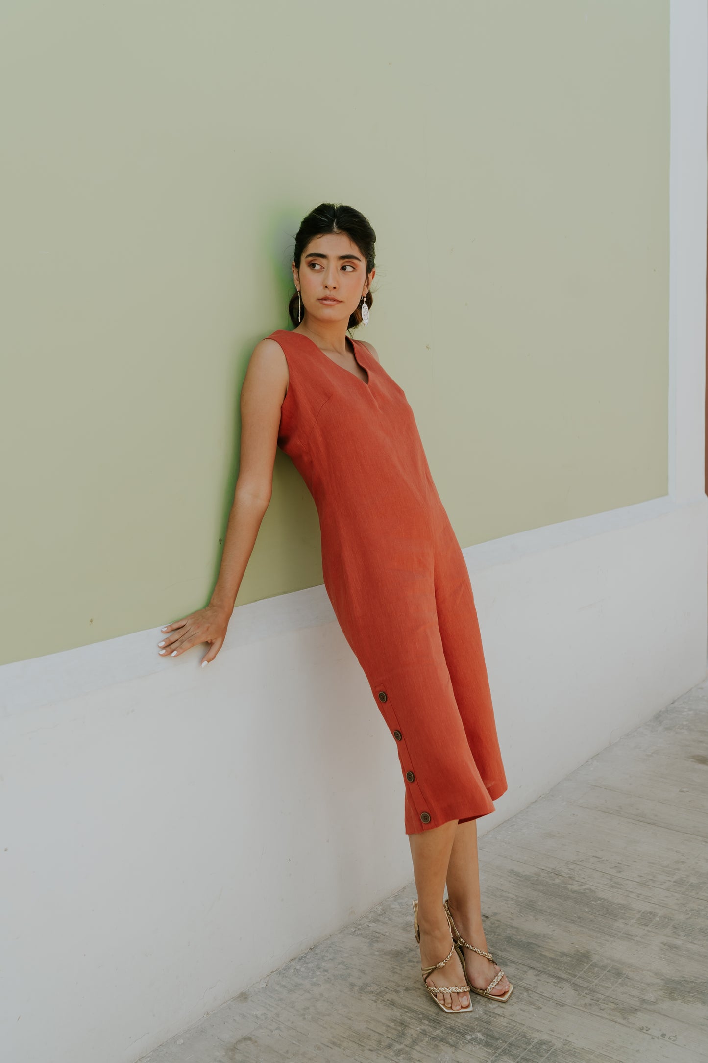 Jumpsuit Cornalina de Lino